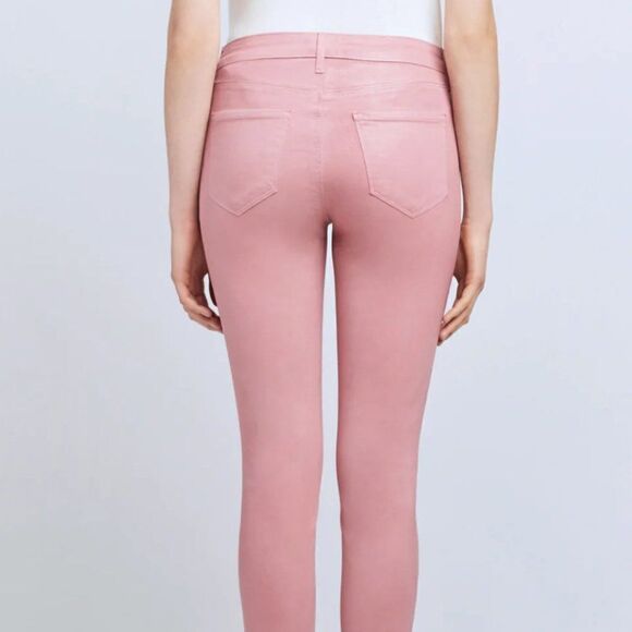 L’AGENCE Margot High Rise Skinny Jeans in Dusty Rose Size 24 - Picture 3 of 12